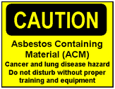 Caution Asbestos